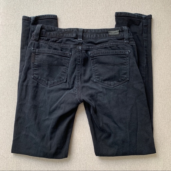 PAIGE Skyline Skinny Ankle Jeans in Black - Picture 3 of 6